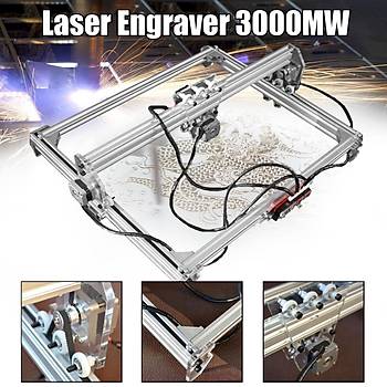 3000 MW CNC Laser Gravür Makinesi 50cm*65cm Masaüstü Ahşap Kesici Yazıcı 