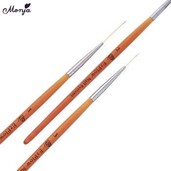 Nail Art Trnak Boyama Sanat Fra Set 3 Para Ahap Sapl Kalem 