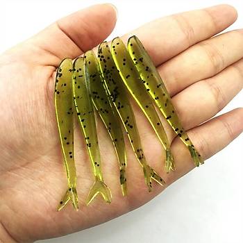 8 Adet Soft Silikon Yapay Simli Balk Yem 6,5cm 1,3gr