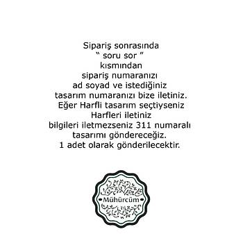 Mühürcüm Kişiye Özel Ahşap Mum Mühür Damgası 2.5 cm MHK100