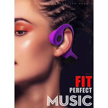 Bluetooth 5.0 Z8 Kablosuz Kemik letimli Mikrofonlu Kulaklk Outdoor
