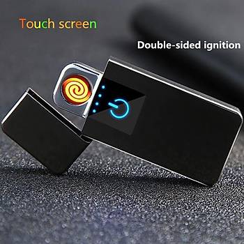 Alevsiz Çakmak Parmak İzi Dokunmatik Sensör USB Şarjlı Mini  