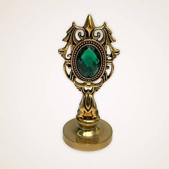Kraliyet Yeil Tal Dkm Metal Mum Mhr Sap Antik Gold