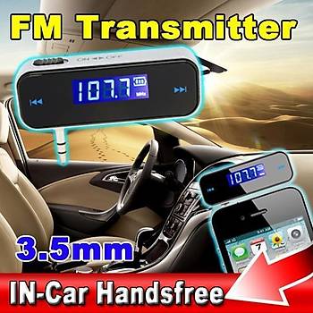 Araç Kiti LCD Araç Ýçi Handsfree Stereo Müzik Ses Radyo MP3 iPod PC FM Verici 