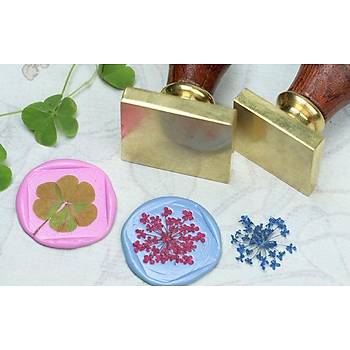 Eritme Balmumu M�hr� Damga 20 mm Kare Bo� Bak�r Kafa + G�la�ac� Kol  