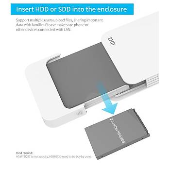 USB 3.0 Sata 2.5 inç HDD SSD için Kablosuz WiFi Kasa