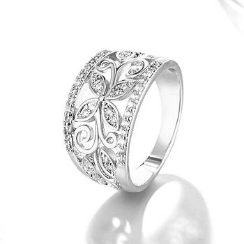 Beyaz Rosegold Altın Kaplama Yüzük
