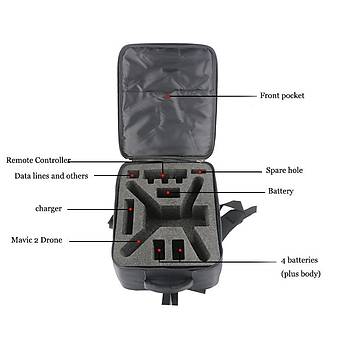DJI Mavic 2 Zoom Sırt Çantası Naylon Taşıma Çantası Su Geçirmez 