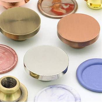 Bo� Mum M�h�r Pirin� Damga Ba�l��� Yuvarlak 25mm Bronz