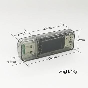 5A 30V USB Renkli Dijital Ekran Voltmetre Ampermetre Akým Ölçer 