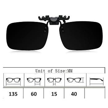 Polarize Clip-on Menteeli Gne Gzl Kahverengi Lens