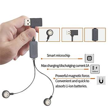 Taşınabilir Evrensel Manyetik Usb Pil Şarj Kablosu & Power Bank Li-Ion Piller 