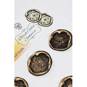 Mühürcüm Sakura 12 Adet 3D Hazır Kendinden Yapışkanlı Sticker Mühür RM2114
