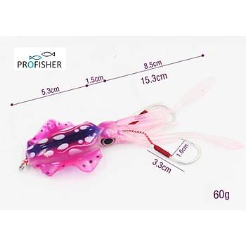 PROFISHER TPR Fosforlu Silikon Kalamar Sahte Yem 15,3cm 60gr 1046  