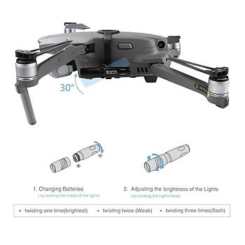 DJI Mavic 2 Pro LED Gece Uçuş Spot Fener Işıkları Seti