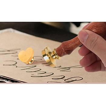 Bo� Mum M�h�r Pirin� Damga Ba�l��� Kalp �ekilli 25x22mm