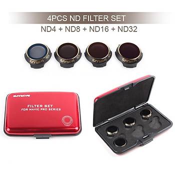 Dji Mavic Pro Kamera İçin Kızaklı Optik Lens 4 lü Filtre Set ND4 / ND8 / ND16 / ND32 