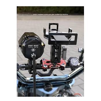Spirit Beast Motosiklet Gidon Modifiye Tutucu levli Styling apraz Pleytli Bar