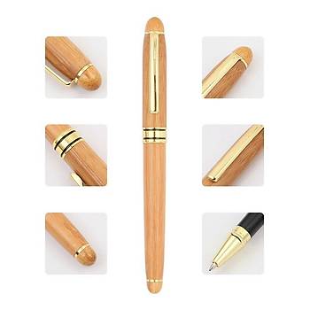Bambu ?mza Kalemi Ahap Kutulu Hediye Set 0.5mm Iraurita Nib