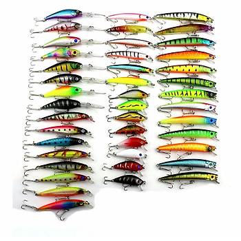 8 li Set Sert Yapay Balk Yem 3D Gzler 5cm 5,76gr