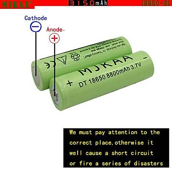 18650 Şarj Edilebilir Pil Li-ion 3.7 Volt MJKAA 3150 mAh