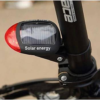 Solar Bisiklet Iþýk Güneþ Enerjili LED Arka Yanýp Sönen Kuyruk Uyarý 