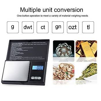Hassas Cep Terazi 500g/0.01g Mini Alr Kapak LCD Dijital Ekran