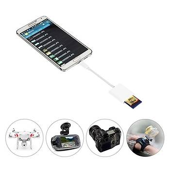 Mikro USB SD Kart Okuyucu OTG Android Telefon PC Dijital Kamera Veri Kablosu