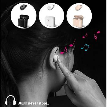 Bluetooth Mikrofonlu Kablosuz Mini Kulaklk Tanabilir arj Kutusu Grlt nleme 