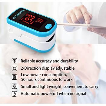 Oksimetre Parmak Pulse Orijinal Taşıma Çantalı Parmak LED Darbe 
