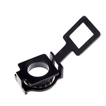 15X L�p Kuma� B�y�te� Optik Cam Lens �l�ekli Metal Siyah Renk �� Eklem Katlan�r 