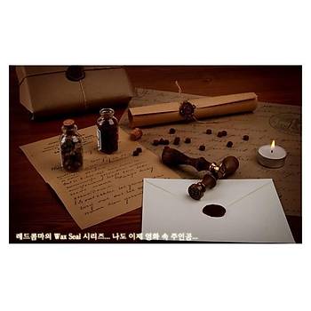 Retro Mektup M�h�r� Damga G�l Kalpler + 30 Adet M�h�r Mumu + Eritme Ka����