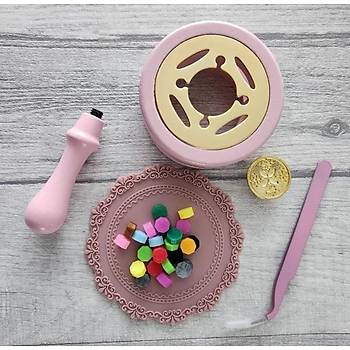 �kili C�mb�z Seti Paslanmaz �elik Pembe Renk D�z ve Kavisli Model