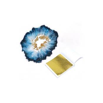 Varak Kaplama Yaprak Metalik Folyo 9x9cm 10lu 31 Laser Gold R5799F-31