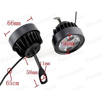 Motosiklet  Su Seirmez 12W Led Sper Parlak Far 12-80V