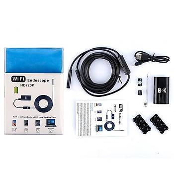 Wifi Endoskop Kamera 8mm Lens HD 720P ile Su Geçirmez 2mt