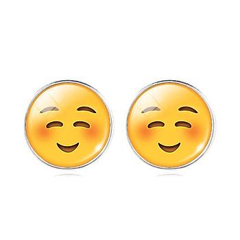 EMOJİ Küpe Kabartma Cam Kaplamalı Çapkın Bakış Emoji