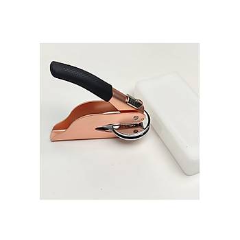 So�uk M�h�r Kabartma Damga �elik Bask� Presi Lastik Sap Rosegold