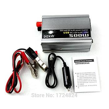 İNVERTER 500 Watt DC 24 V AC 220 V + USB Gerilim Trafosu