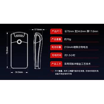Darbeli Ark Plazma Rzgar cakma Alevsiz USB arjl Elektrikli Blue Flame