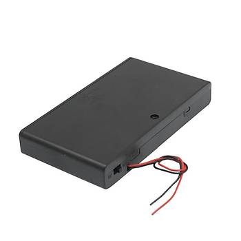 12V Pil Kutusu On-Off Anahtarl 8x1.5V AA Pil Tutucu