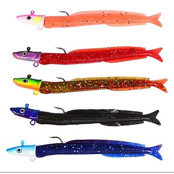 PROFISHER 5 Renk Silikon Yapay Metal Kafal� Yem 12,5 cm 13,9 gr