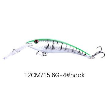 PROFISHER 2 Renk Set 2 Kanca Sahte Balık Yem 15,6 gr 12 cm Long Jaw A