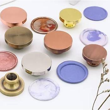 Boş Mum Mühür Bronz Damga Kafası Yuvarlak 30mm Bronz