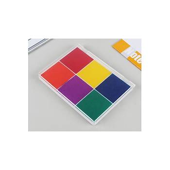 6 in 1 Arada Istampa Büyük Boy 165*127mm Çok Renkli Mürekkep Pedi    