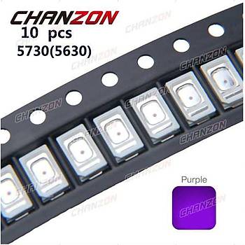 10 X 5730 5630 Mor UV LED SMD Chip 395nm - 400nm