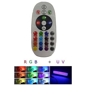 50W LED UV 395nm + RGB Projektör Kürleme Işık Parti Ambiyans IP66 