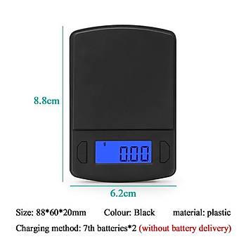 Mini LCD Elektronik Cep Terazi Max 200gr 0.01gr Hassasiyet