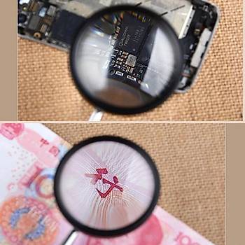 30x 40mm Metal Kasa Optik Cam Lens El Büyüteç Kolay Kavrama Saplı