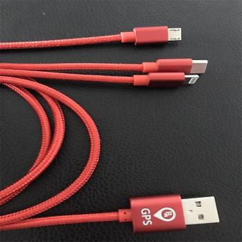 Mikro USB Şarj Veri Kablosu GPS Bulucu GPS Pozisyonu İzleme Hattı iPark